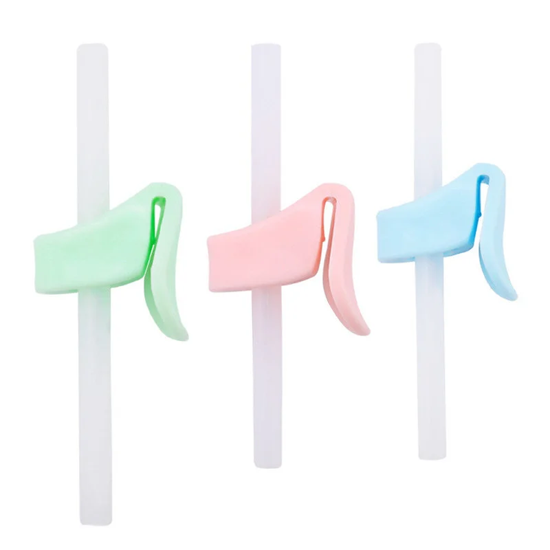 10.2cm Drinking Straw Clip Support Holder Baby Feeding Soup Milk Juice Congee Fixing Straw Safety Supplies for Infant Toddler