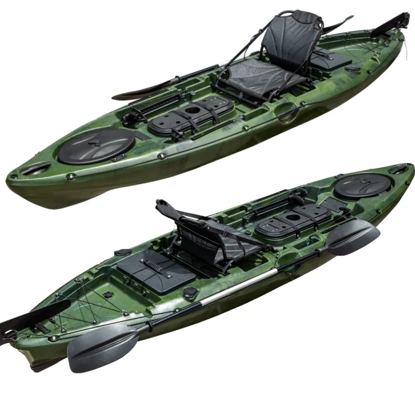 كاياك صيد السمك بطول 3.3 متر لشخص واحد، قوارب الكاياك البلاستيكية لملح مياه المحيط #2