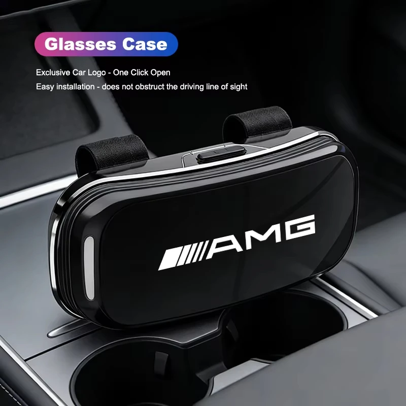 

Car Visor Glasses Box Auto Sunglasses Storage Case For Mercedes Benz AMG GLE GLS CLA CLE GLC CLS GLA W223 W213 W206 W464 W247