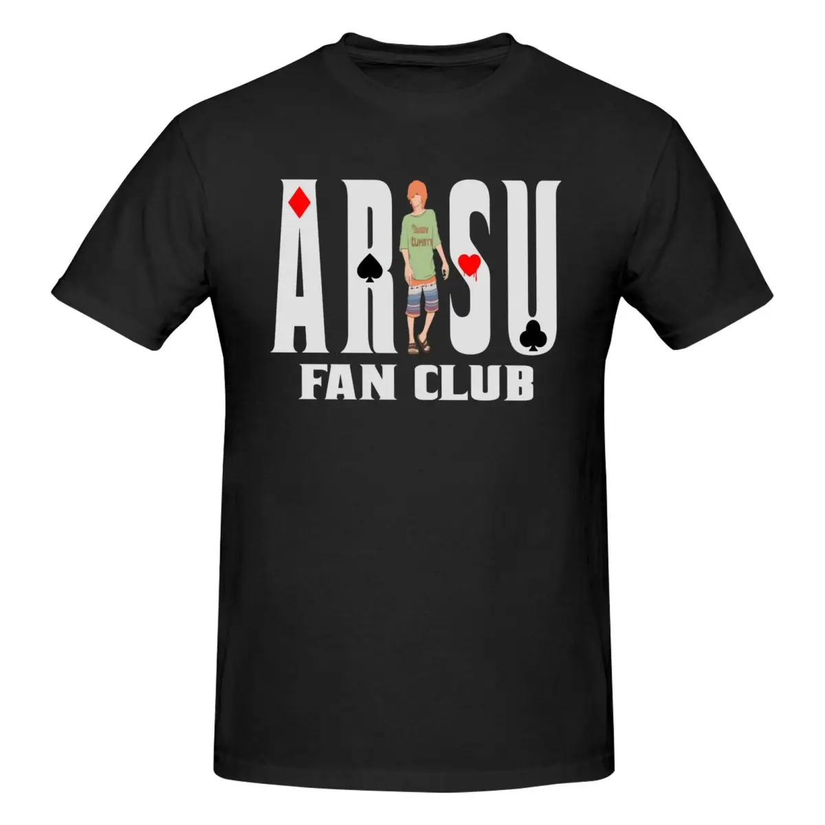 Men Alice In Borderland Arisu Fanclub T Shirt Streetwear Plus Size Cotton Sleeve Custom Shirt Men