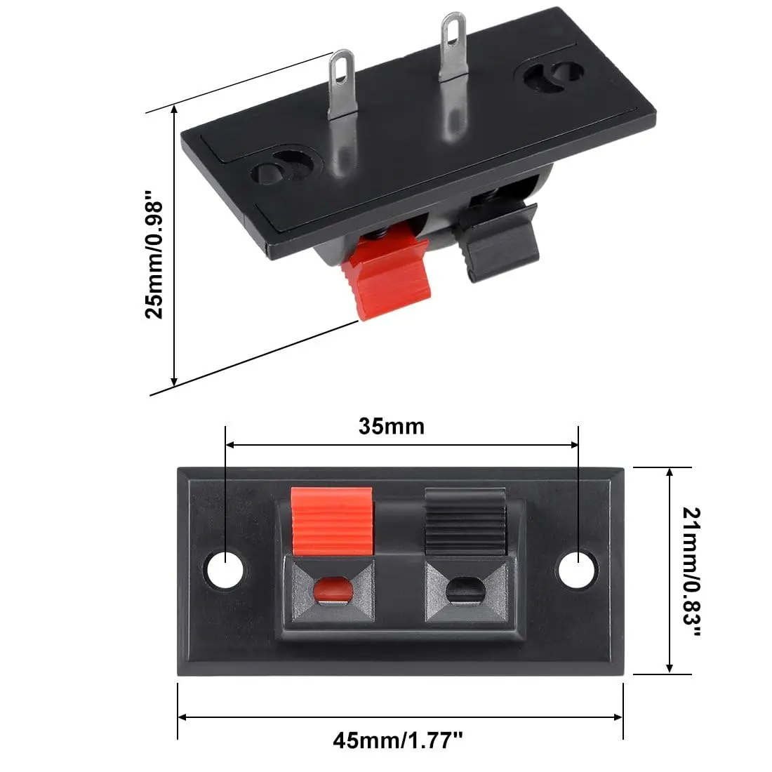 2/6/10pcs Bidirectional speaker spring connector, cable terminal block, speaker spring clip, joint clip, test clip