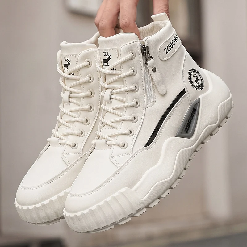 Autumn high cut thick sole height increasing versatile casual trendy shoes