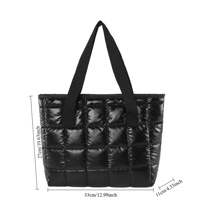 حقائب كتف كاجوال ذات سعة كبيرة للنساء حقيبة يد قطنية للمساحة حقائب يد عصرية للشتاء للاستخدام اليومي حقيبة بولسا الأنثوية