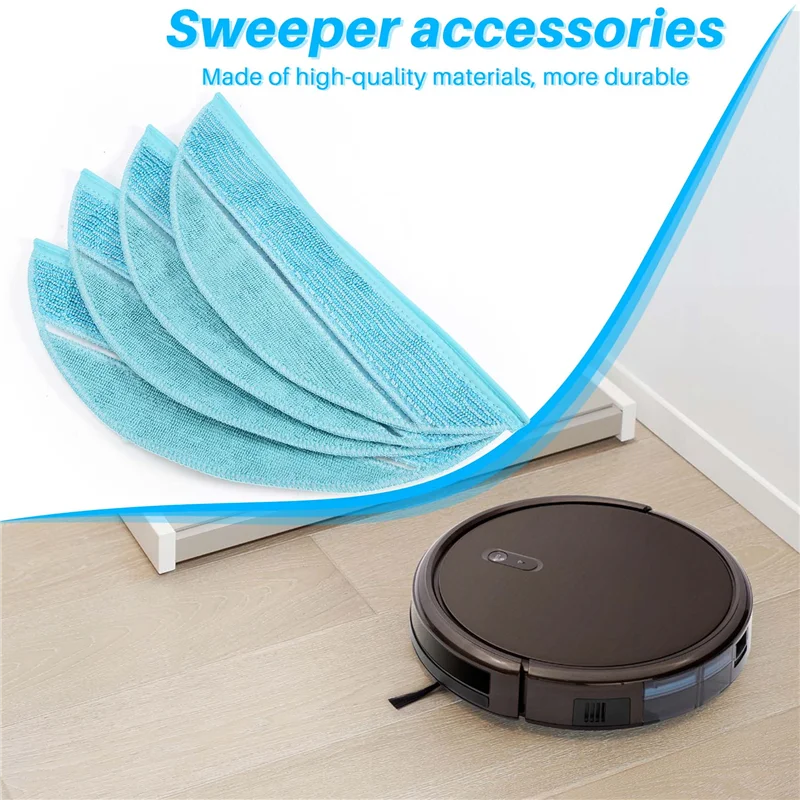 A01M-4Pcs ممسحة الملابس لملحقات Cecotec Conga Ultra 2290 أجزاء المكنسة الكهربائية الروبوتية