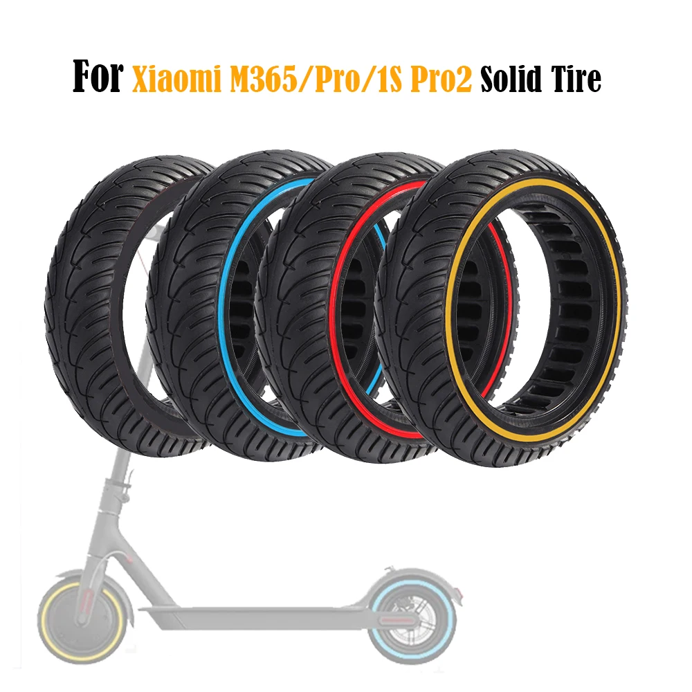 Color Solid Tire For Xiaomi M365 1S Pro 2 Electric Scooter 8 1/2*2 Inner Tube Front Rear Rubber Tyre for Mijia Mi Scooter