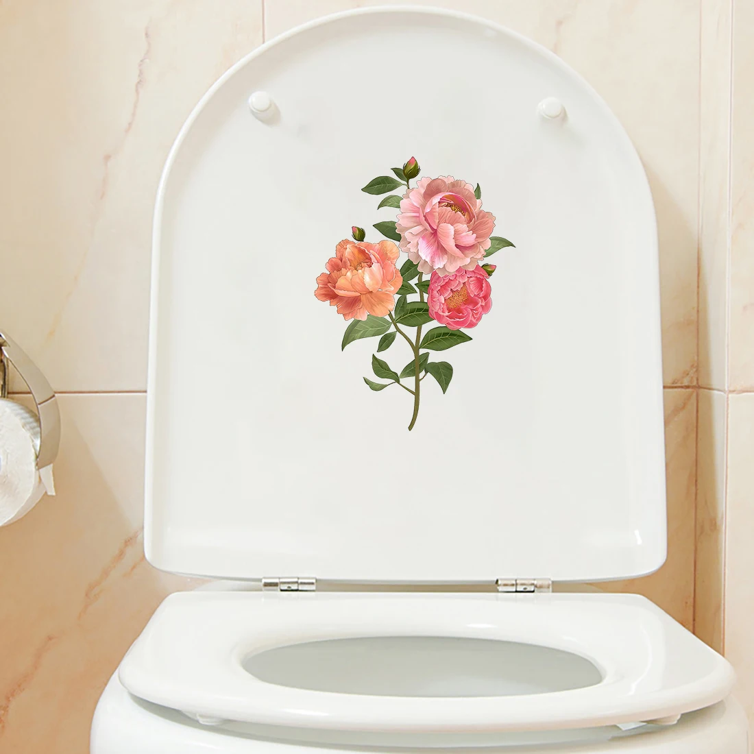 Three Ratels QCF271 Elegant pastoral warm rose self-adhesive decal wall corridor furniture  door decoration sticker