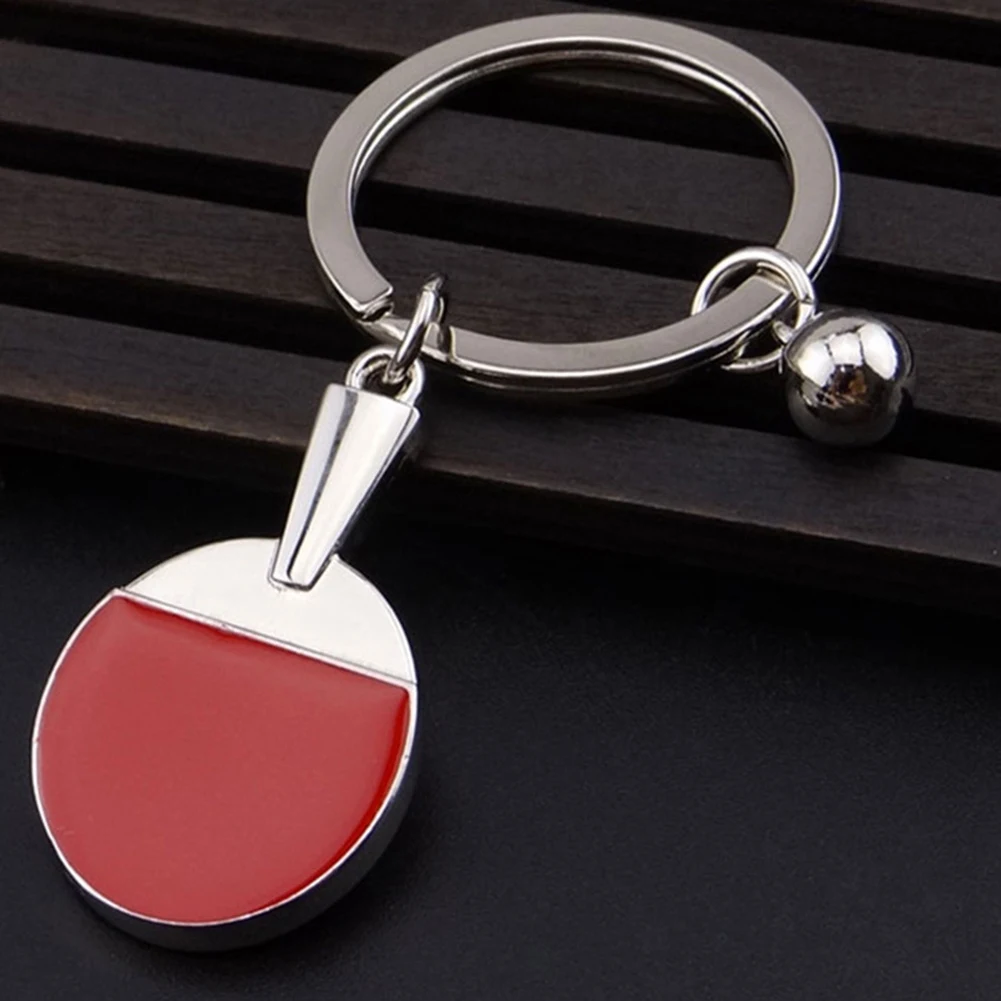 10Pcs Sport Ping-Pong Table Tennis Ball Badminton Bowling Ball Keychain Key Chain Keyring Key Ring Souvenir Gift