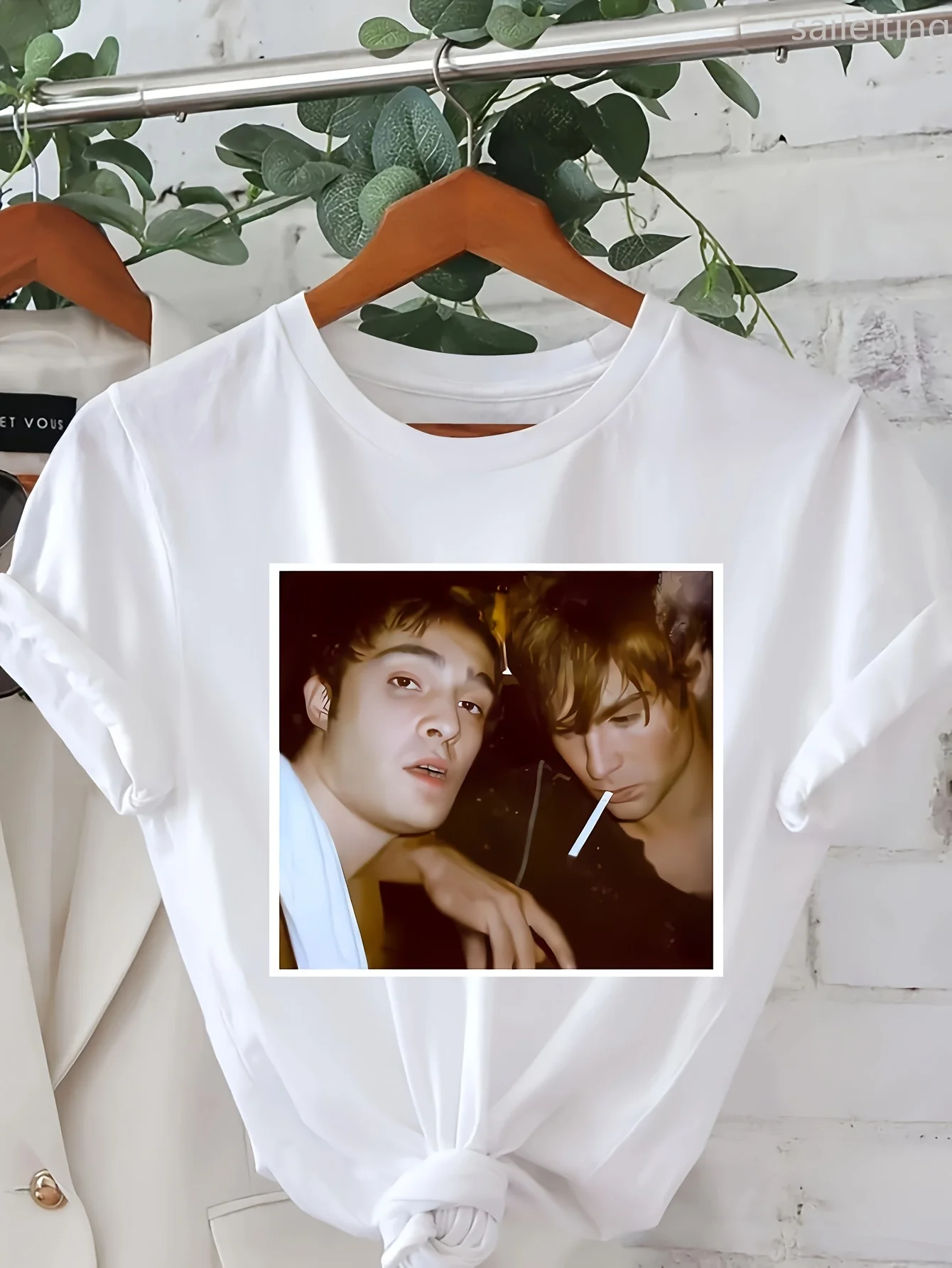 Gossip Girl Graphic Print T-shirt Short Sleeve Crew Neck Casual Top for Summer Women's Harajuku Short Sleeve Casual