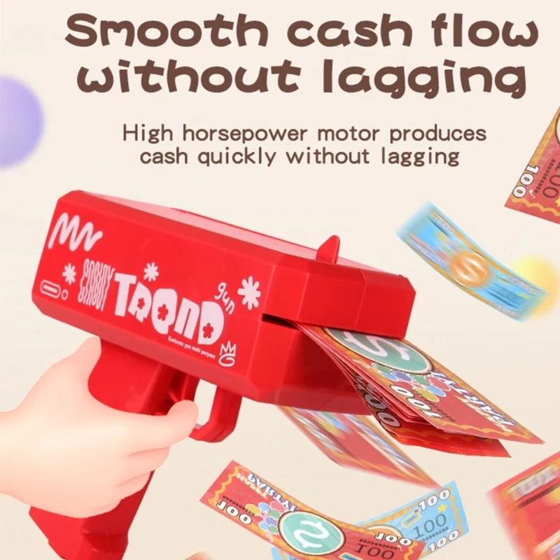 Entertaining Money Exciting Cash Spreaders Multifunctional Money Sprayers Toy Guns for Party Thrills N84E