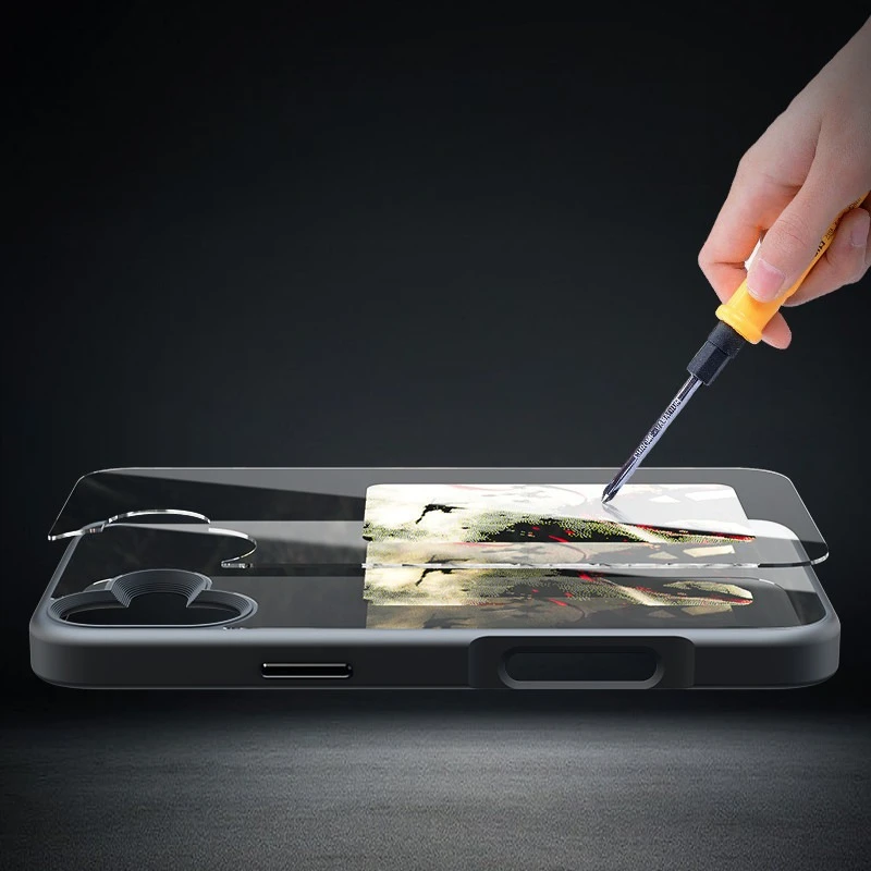 NFC Smart E-ink Screen Fashion Magnetic Phone Case for IPhone 16 15 14 13Pro Max Plus DIY Photo Anime Characters Protector Cover