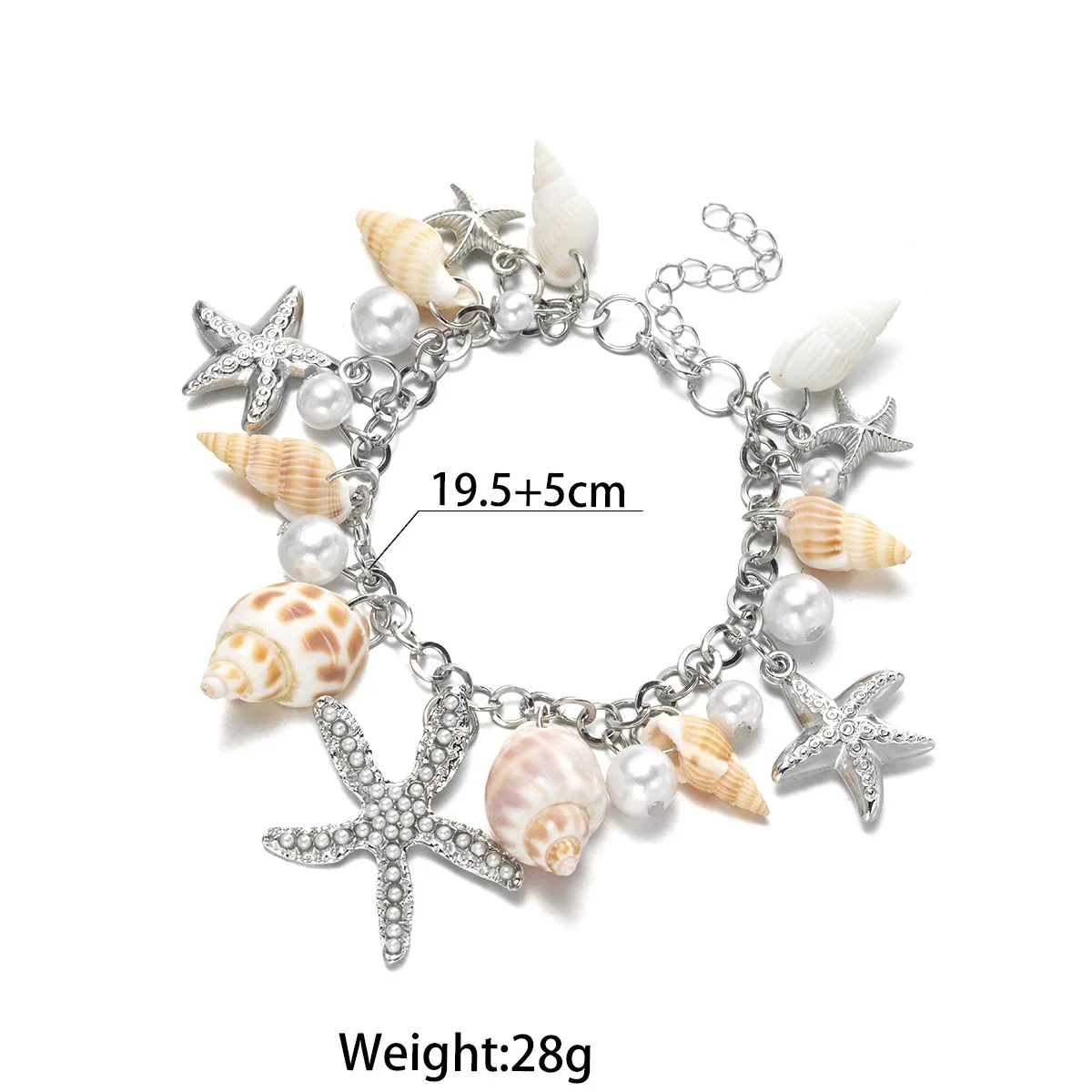 Übertriebene Seestern-Anhänger-Halskette für Frauen Muschel-Konch-Imitationsperlen-Kette Armbänder Sommer Strand Urlaub Schmuck Geschenk – Detail 7