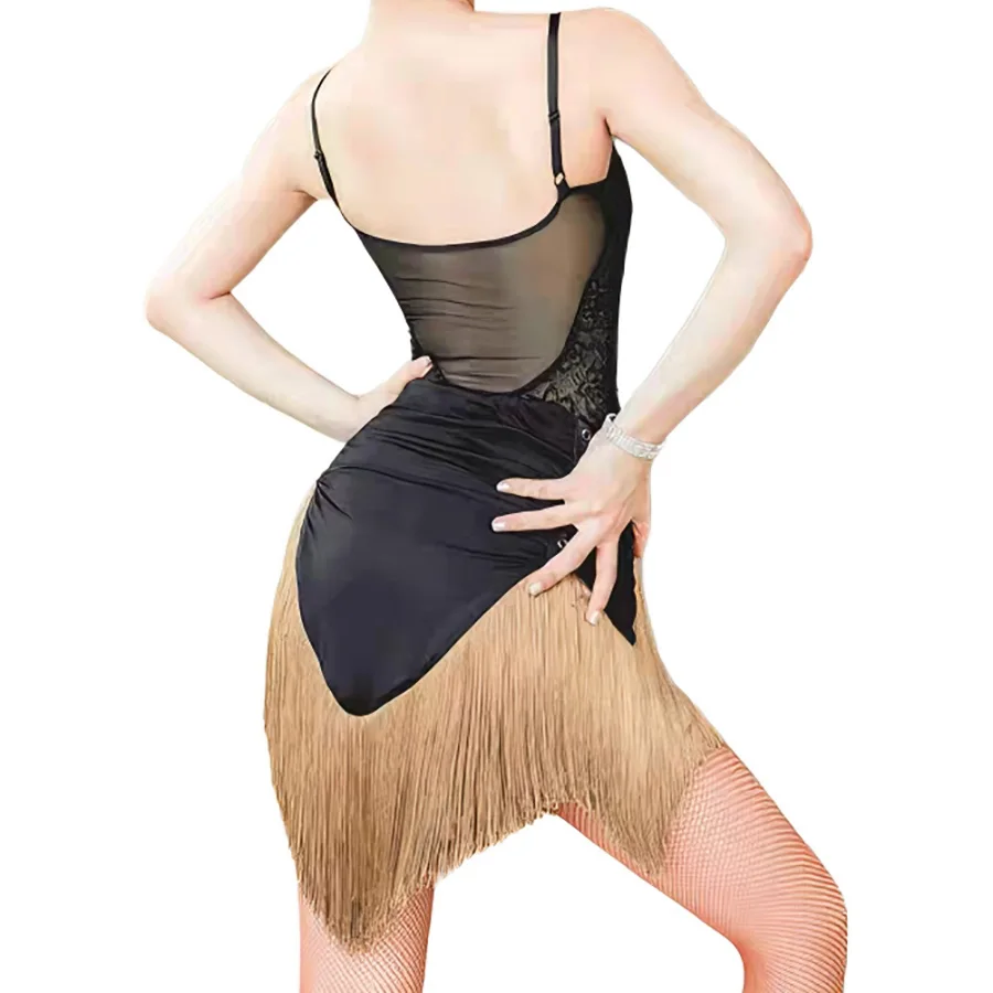 Professional Latin Dance Outfit for Women Tassel Fringe Salsa Samba Practice & Performance Dress