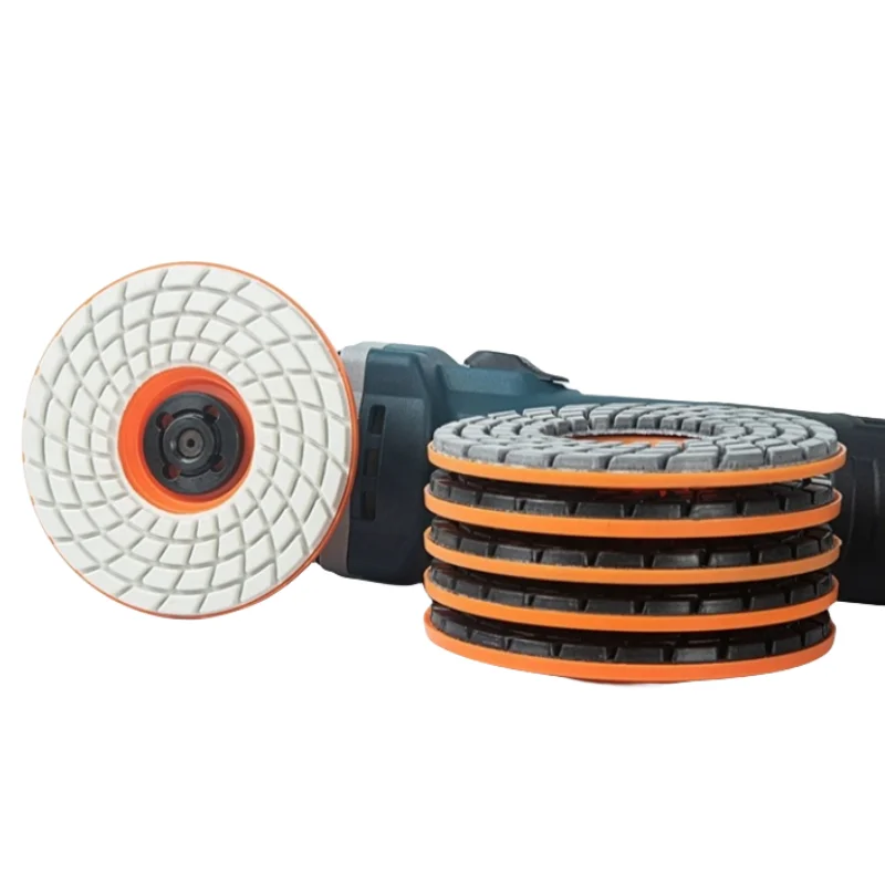 7 Stück 4" 100mm Schleifscheiben mit Schnallenverschluss für Nass- und Trockenpolitur, Flexible Scheiben für Stein, Quarz, Marmor, Granit, Beton-Schleifen – Detail 12
