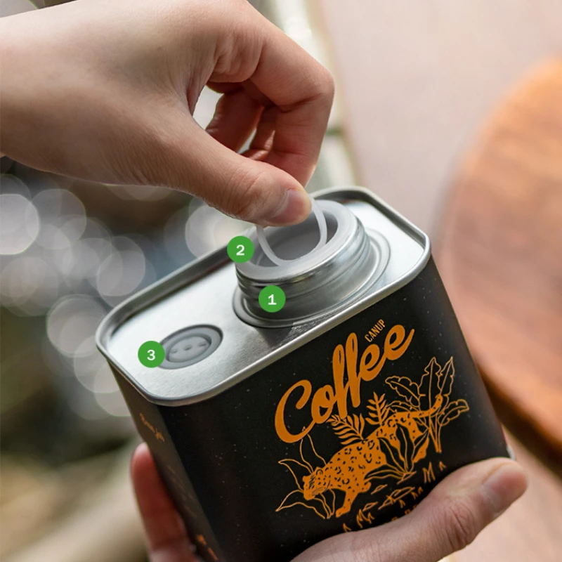 Sealed Coffee Bean Storage Jar Household Kitchen Storage Jar Outdoor Camping Coffee Bean Moisture-Proof And Fresh-Keeping Jar