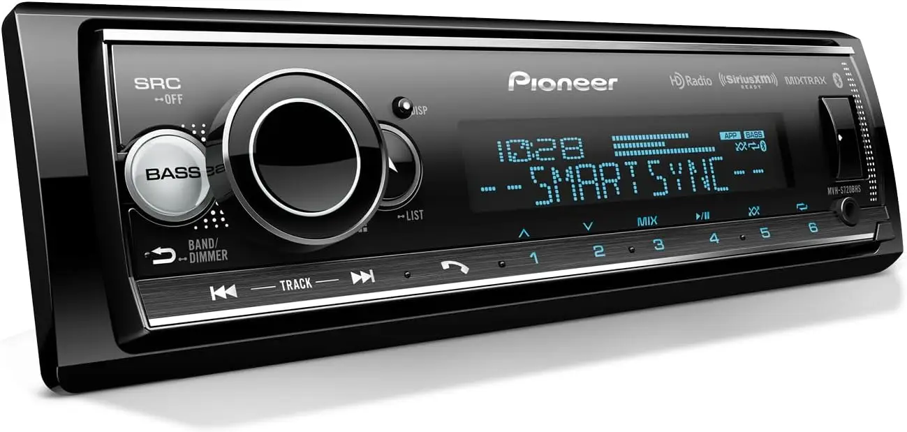 

1-DIN цифровой медиаприемник с Bluetooth, SiriusXM, HD-радио, USB, голосовым управлением и выходом 50 Вт x 4