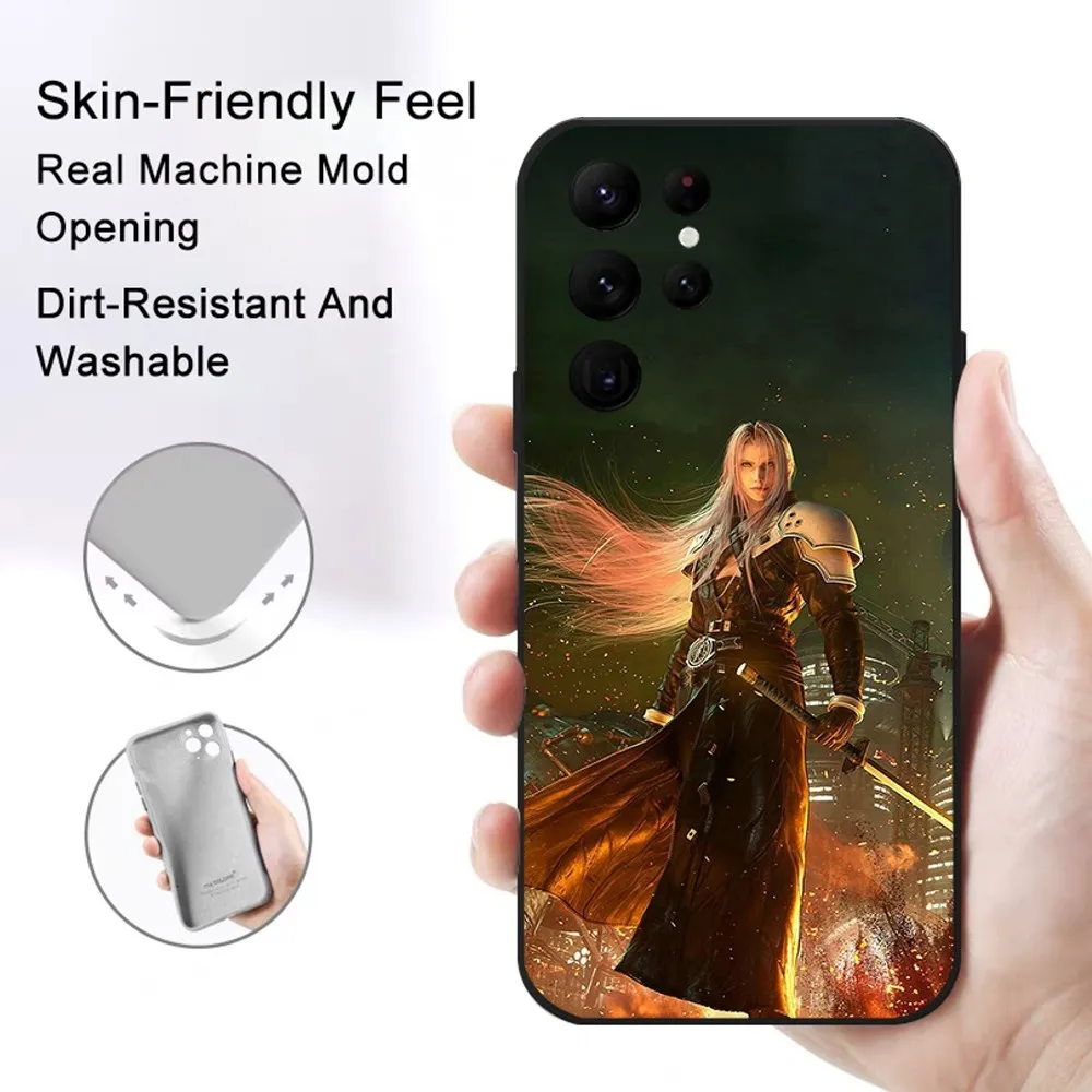 Game Final Fantasy VII Remake Phone Case Samsung S series s20 s21 s22 s23 s24 FE Plus Ultra TPU Soft to Skin-friendly case