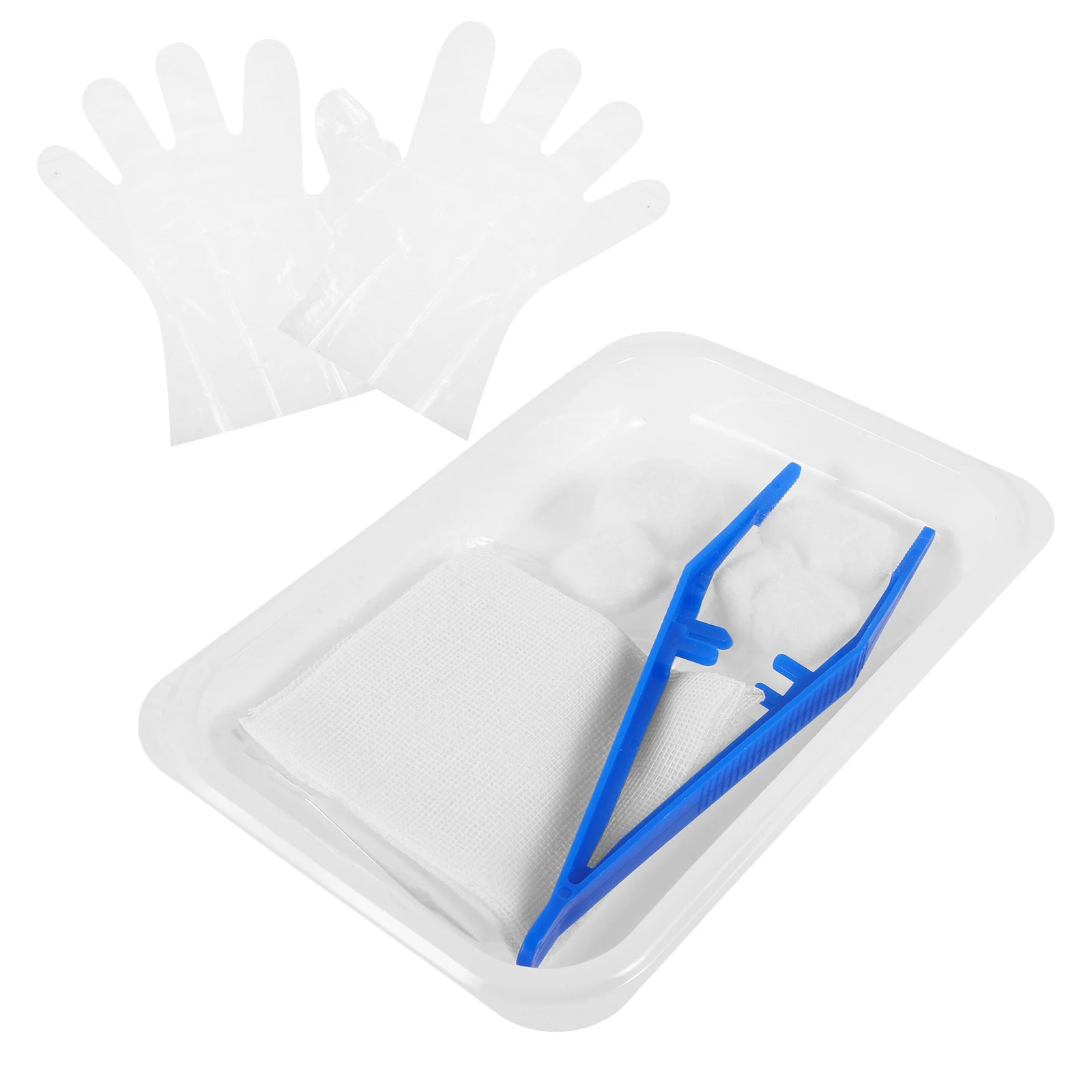 

Disposable Wound Care Kit Medical Grade Emergency Home Use Nonstick Pads Plastic Forceps Gauze Bandages Dressing for Minor