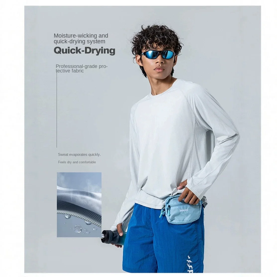 Men Outdoor 7A Antibacterial Moisture‑Wicking Quick‑Dry Long‑Sleeve T‑Shirt Autumn Versatile Running Base Layer Top