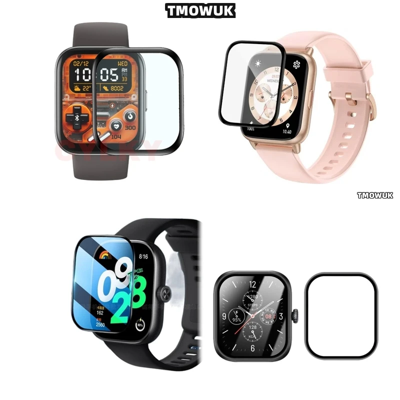 

For Amazfit BIP 3 5 6 U Pro Active Unity GTS 2E 2 3 4 MINI - Water - Resistant Soft Flexible Screen Protective Film - 3D Curved