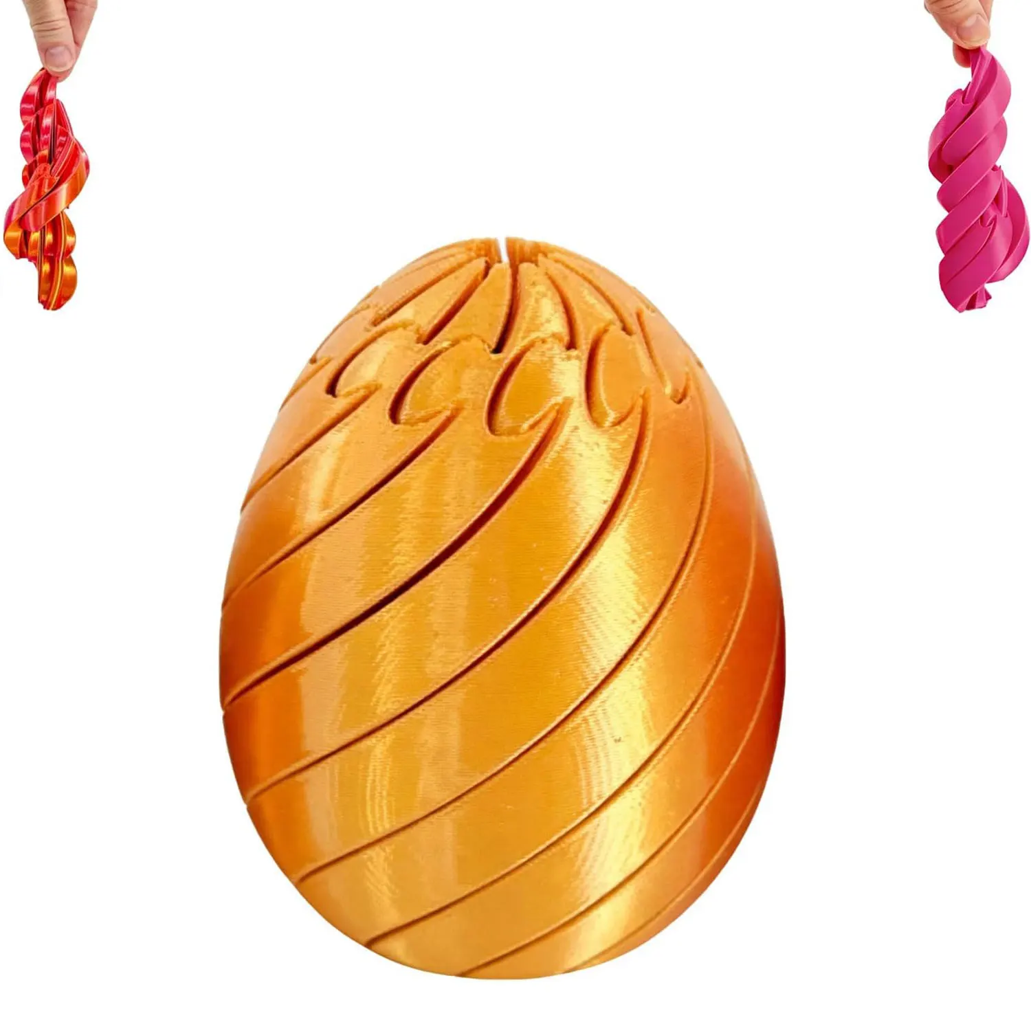 Easter Egg，Funny Twist Eggs 3D Fidget Desk Decor Spiral Fidgets for Easter Gift Office Focus and Stress Anxiety Relief Ornament
