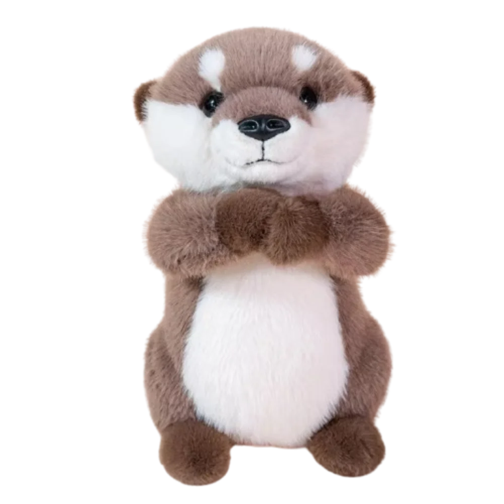 

Cute PP Cotton Brown Otter Soft Lifelike Chubby Otter Stuffed Animal Dolls Fluffy Comfortable Simulation Otter Doll Home Decor