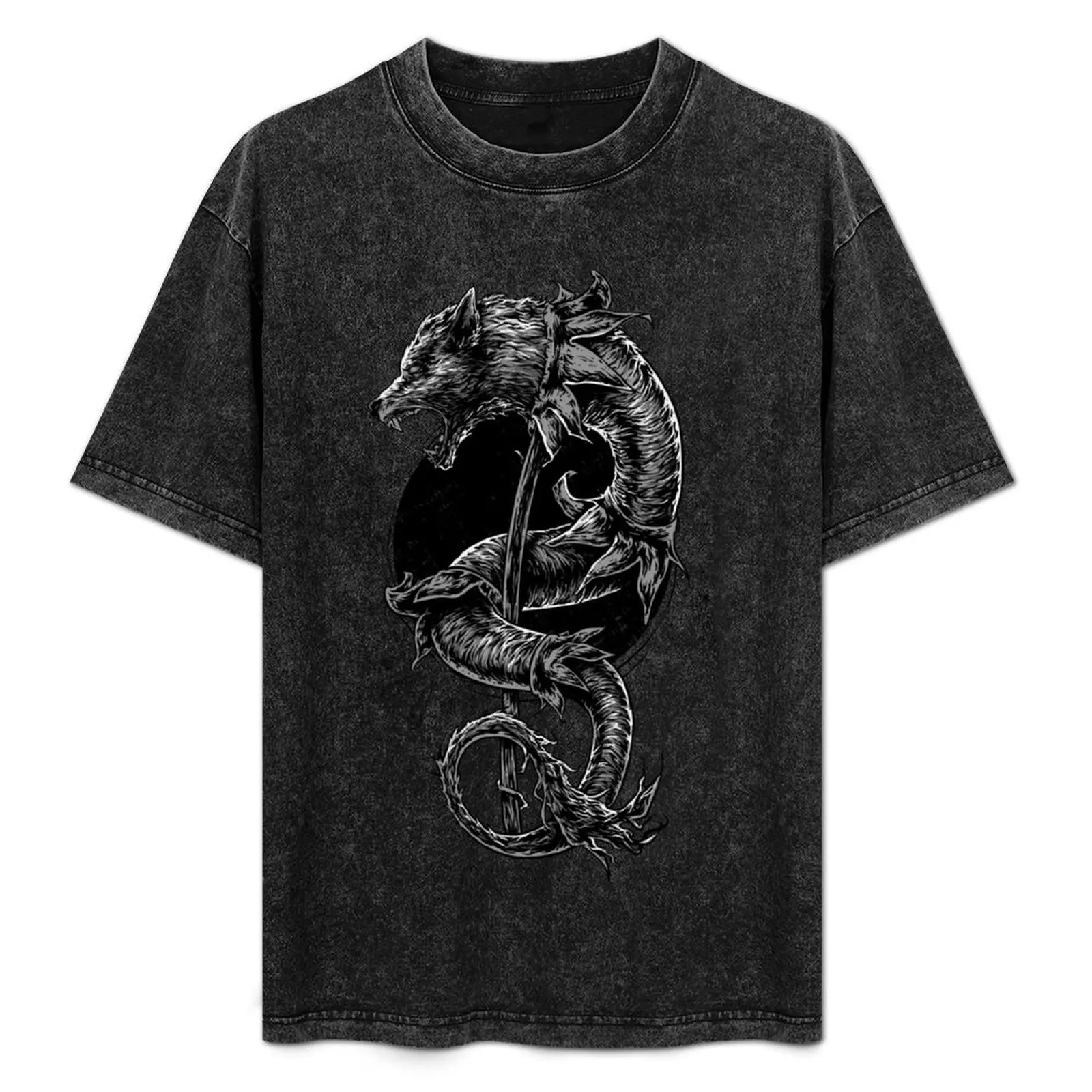 

Dacian Wolf T-Shirt All Match Print Short Sleeve Top