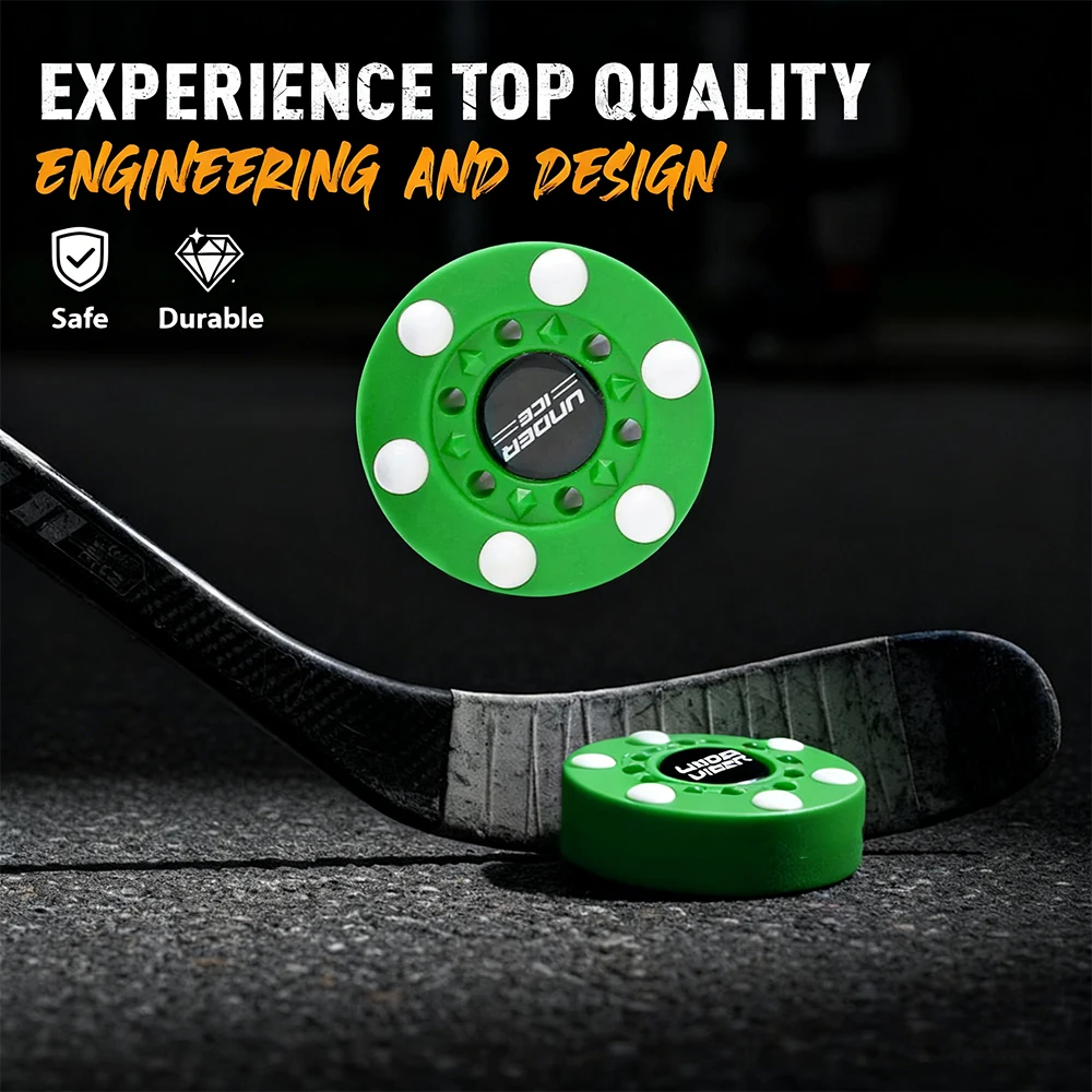 아이스 하키 퍽 트레이닝 퍽 플라스틱 하키 퍽 아스팔트 및 초원 스포츠 용품 훈련 액세서리로 재사용 가능