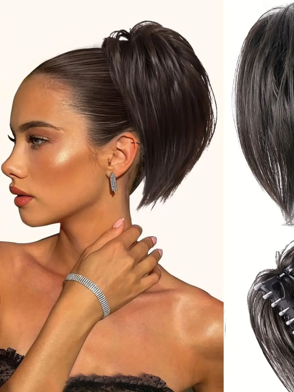 Roztrzepany kok treska pazur klip opaski Chignon peruki syntetyczne spinki do włosów rozszerzenia potargane Updo kucyk Scrunchie akcesoria do włosów — zdjęcie 2