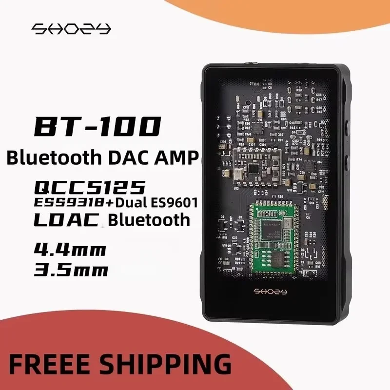 Shozy BT100 HiFi Lossless LDAC Bluetooth Headphone Decording Amplifier Receiver DAC Portable Audio Video Device DAC AMP