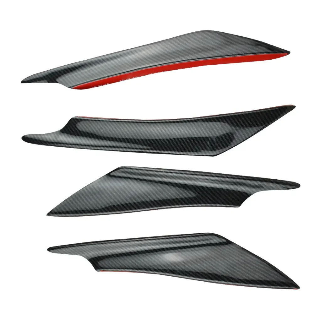 4PCS Universal Front Bumper Fin Canard Splitter Diffuser Valence Spoiler Lip For Mitsubishi Lancer Honda Civic Car Accessories