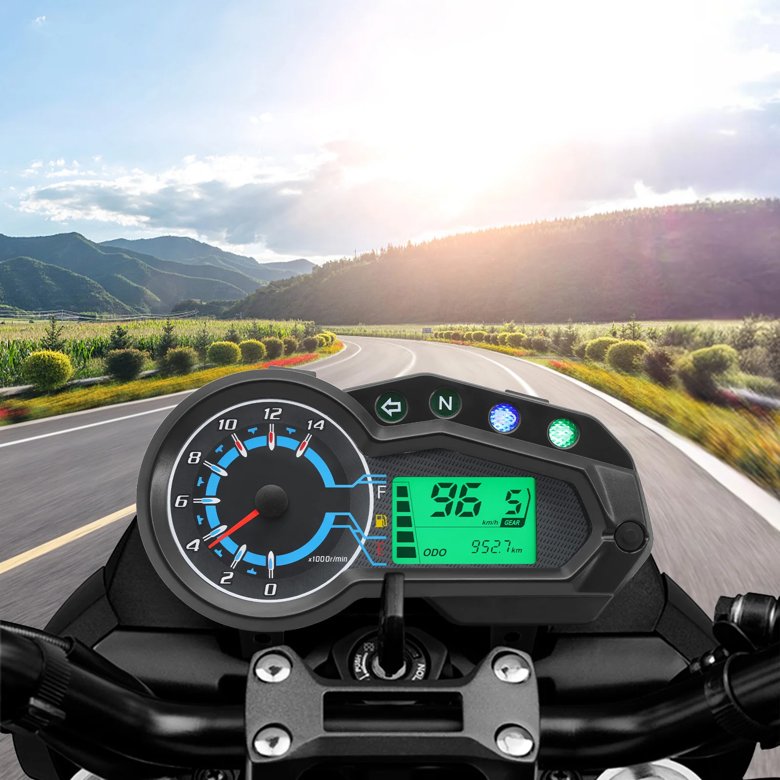 

For Freedom CR1 150 Motorcycle Speedometer Tachometer Gauge LED Digital Dashboard Multi-Function LCD Speedometer Gauge