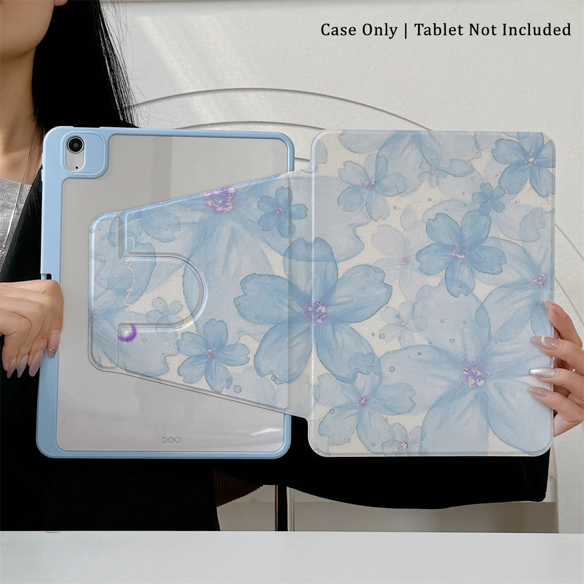 

360 ° Вращающийся складной чехол для легкой защиты вашей подушечки: совместим с iPad Air 6, Air 5,4,10,2024, air m3/a16 2025