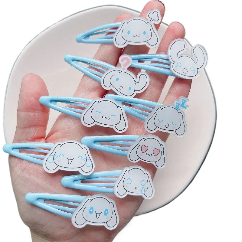

Cartoon Cinnamoroll Emoji Student Decoration Cute Heart Fresh Sweet Bb Bangs Hairpin Headgear Acrylic Clip Girl Birthday Gift