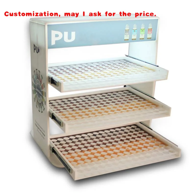 

custom.Acrylic Retail Countertop Display with Drawers Cbd showcase Movable Push-pull Tray Smoke Shop Display R