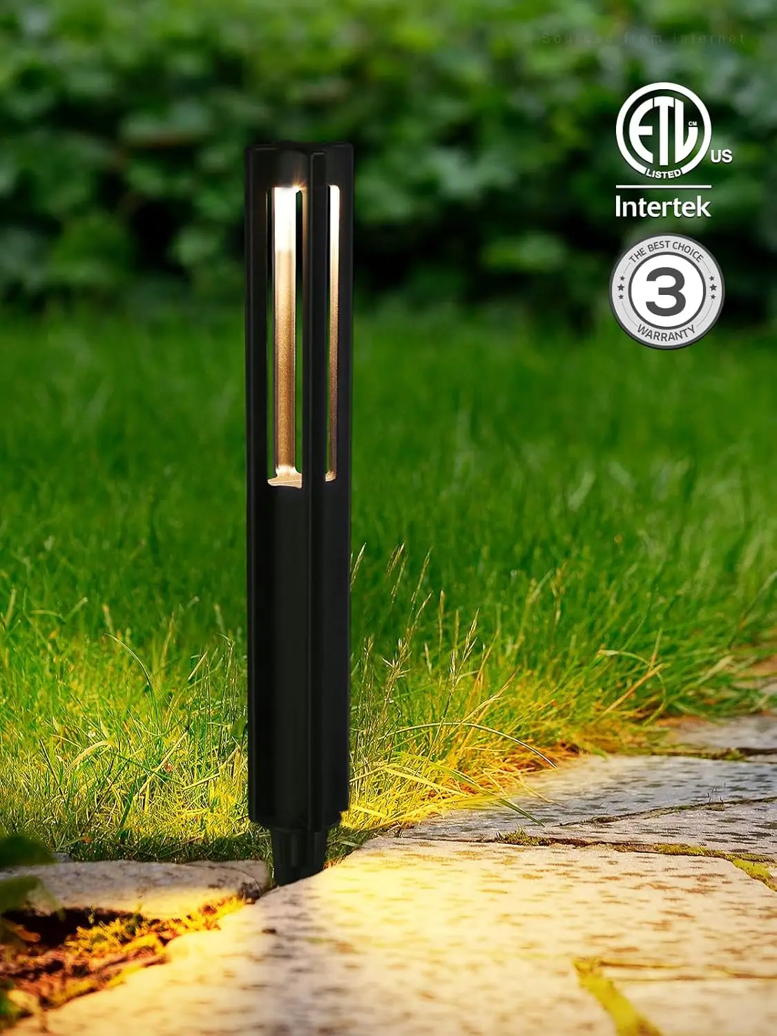 Pack Low Voltage Landscape Lights, Unique Lighting Effects LED Pathway Lights, 120LM 3W 12-24V AC/DC, IP65, ETL Listed, Aluminum