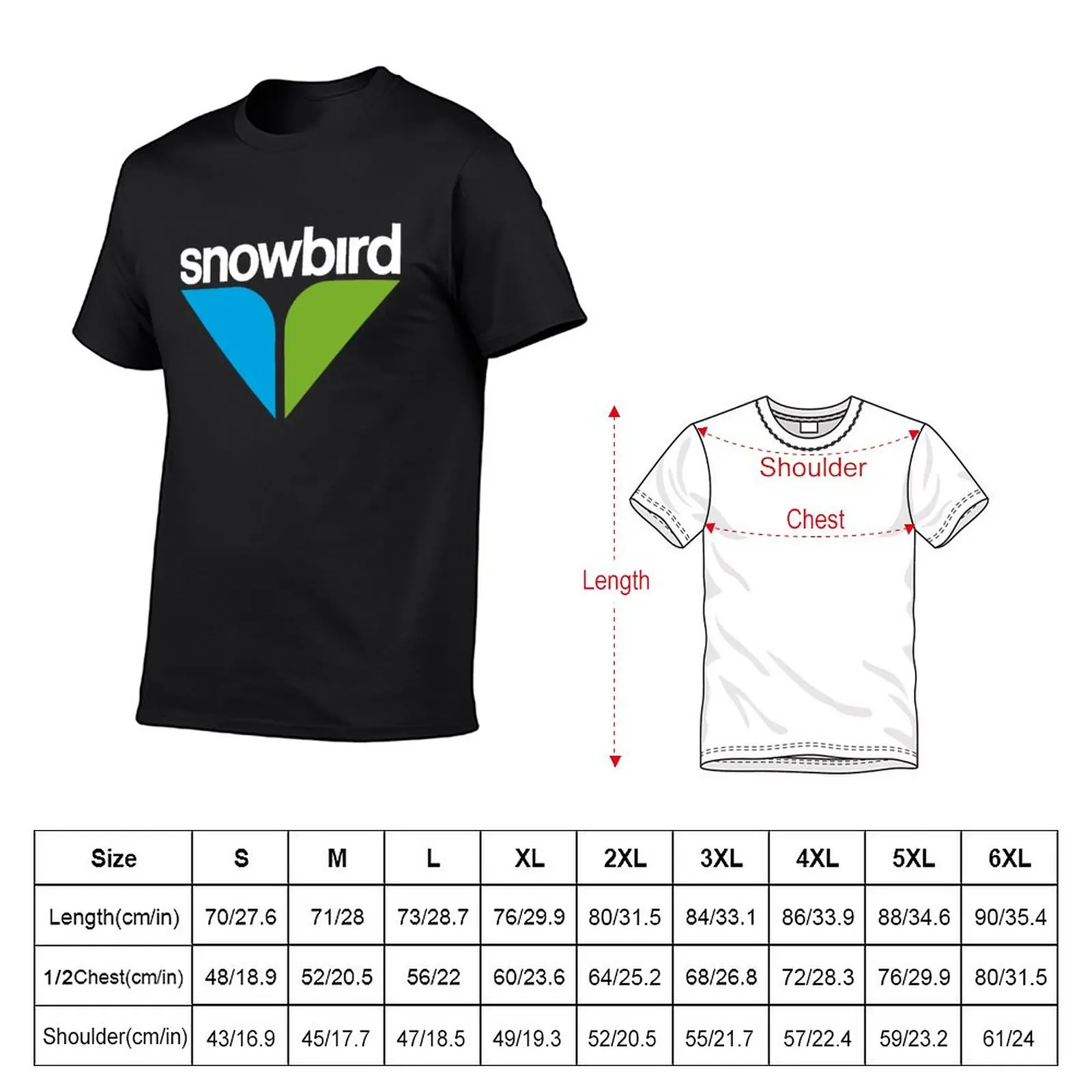 Snowbird Ski Tourist Skiing T-Shirt summer top korean fashion black t shirt cute tops mens vintage t shirts