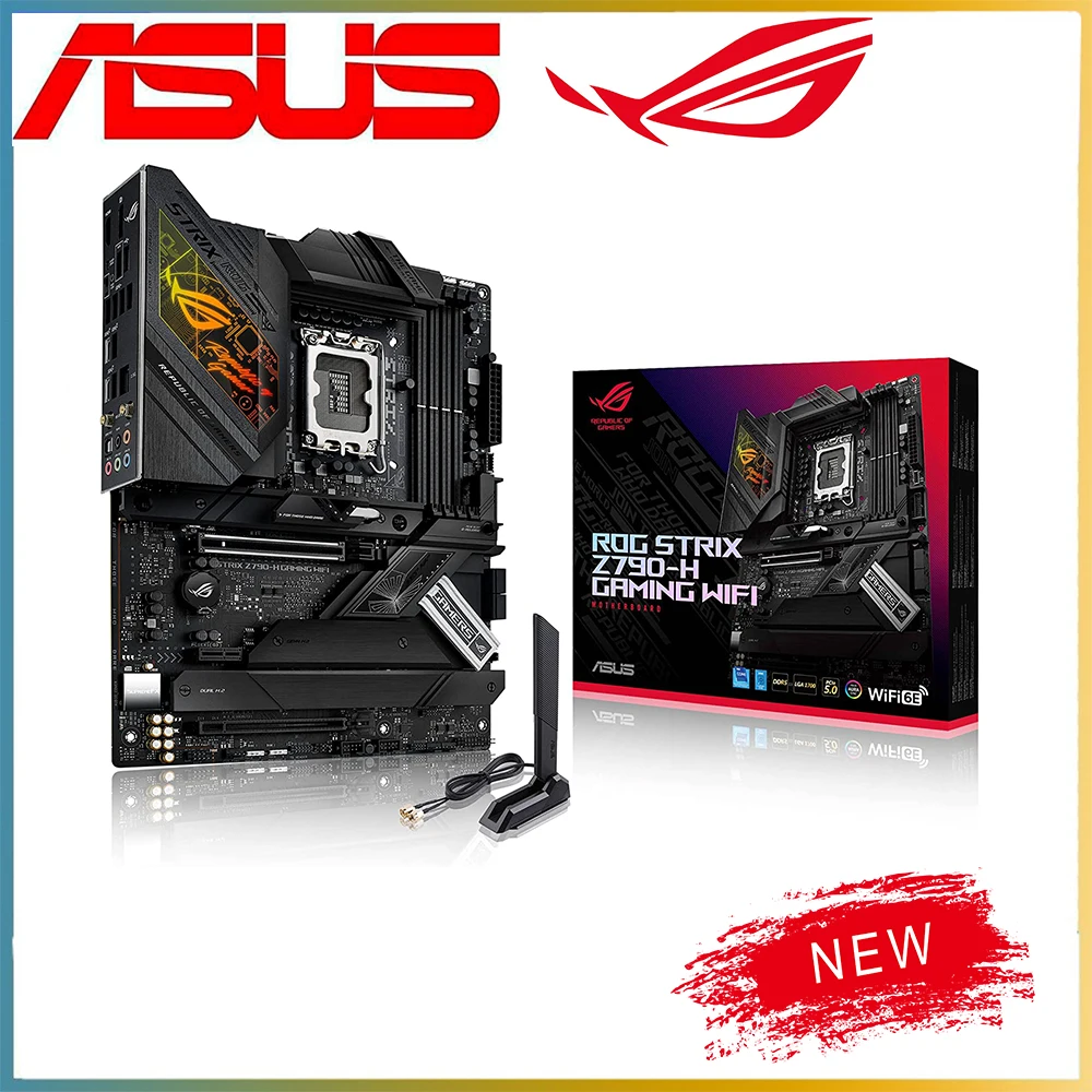 

Z790 Motherboard For ASUS ROG STRIX Z790-H GAMING WIFI D5 Motherboard Socket LGA1700 DDR5 Desktop 13th & 12th Gen Processors