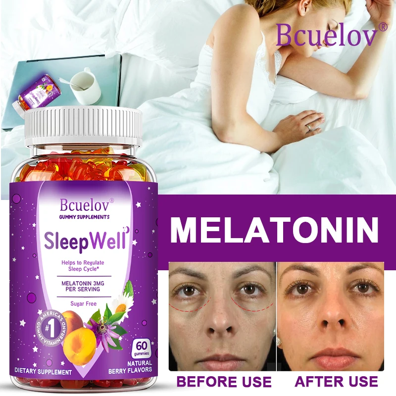 Sleep Gummies - Fight Insomnia, Support Immunity, Relieve Stress - With Melatonin Extract