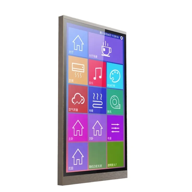 Home Building Automation System 5.5-inch Smart Touch Screen Wall Switch