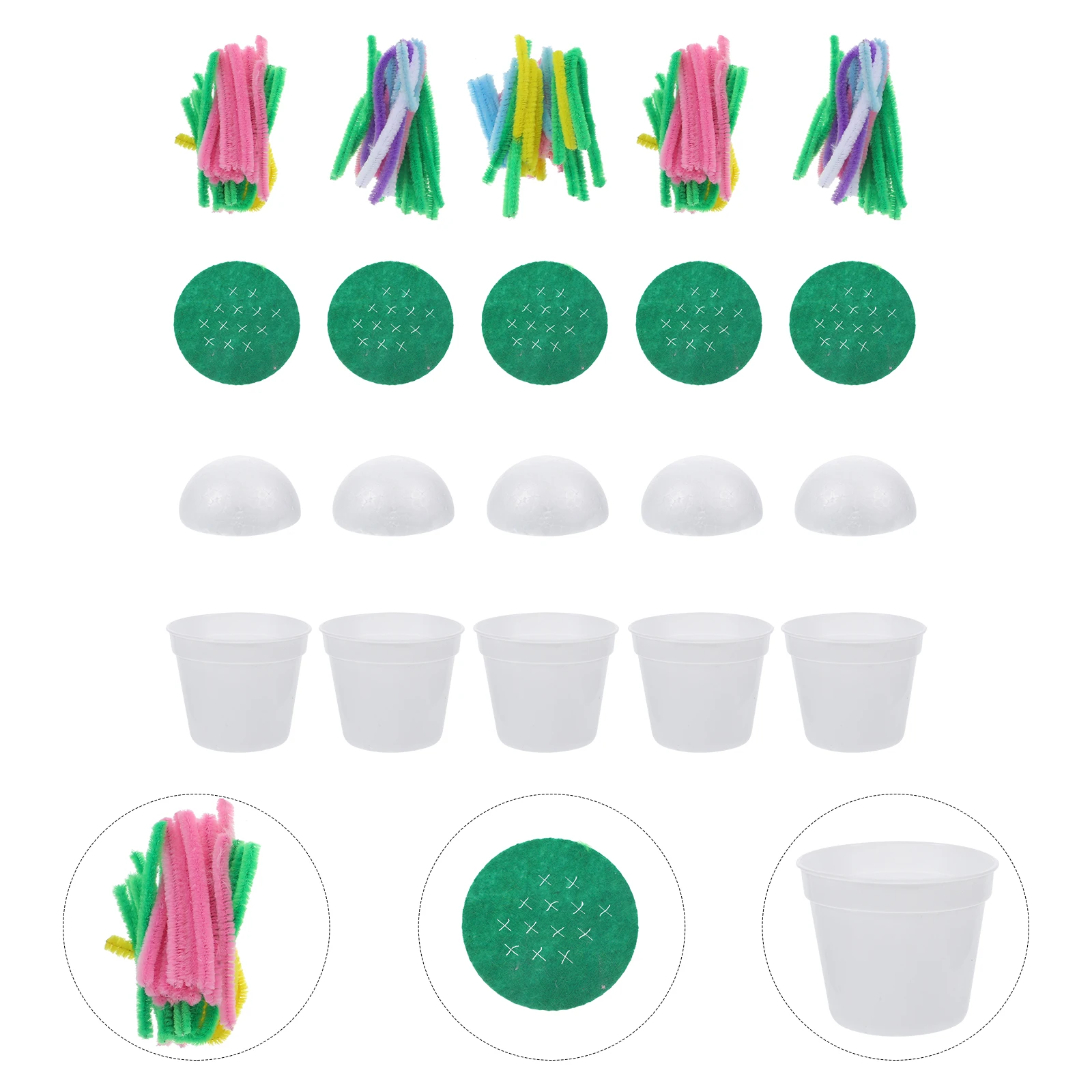 

5 Sets Diy Twisting Sticks Kids Crafts Making Tools Bonsai Craft Accessories Bendable Bars Colorful Handmade Supplies Festival