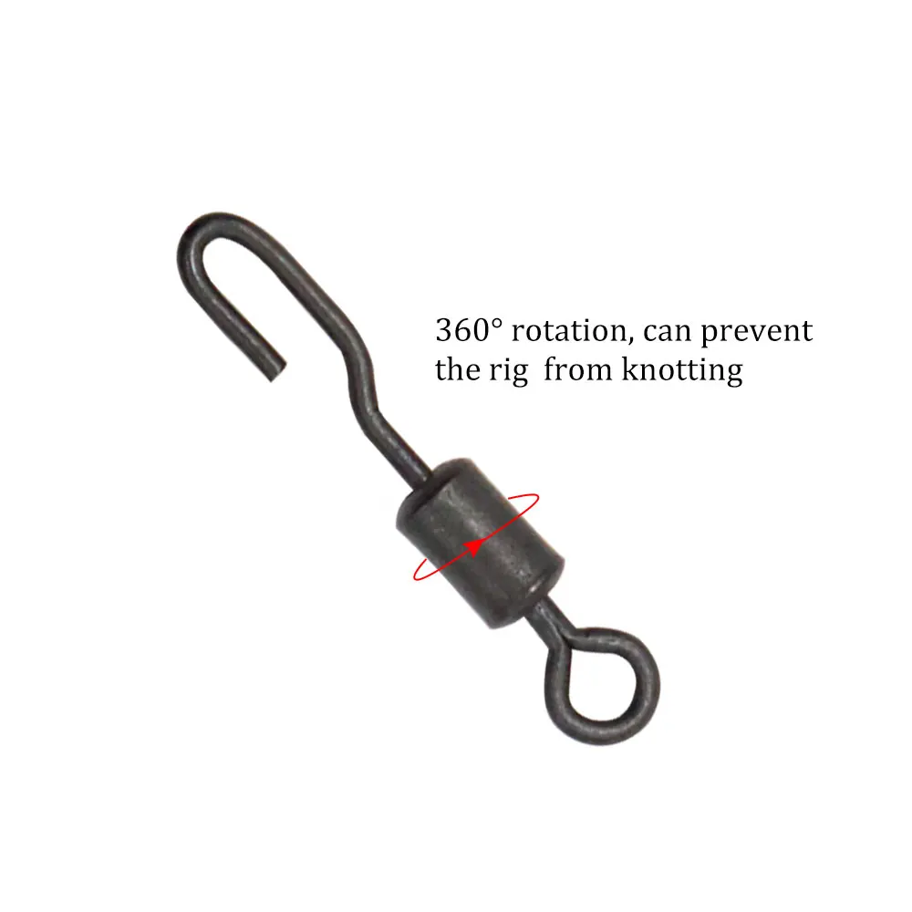 20 قطعة صيد سمك الشبوط يدور روني سبينر تلاعب موصل حلقة يدور التغيير السريع الصيد هوك رابط ل اكسسوارات الكارب معالجة