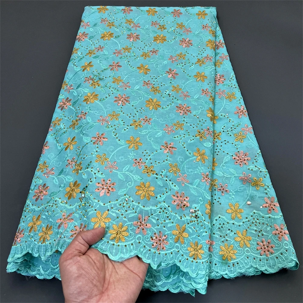 African Nigerian Tulle Lace Fabric，for Sewing Wedding Party Gown Dress, High Quality,Embroidered Cotton Damask, 5Yard, 2024