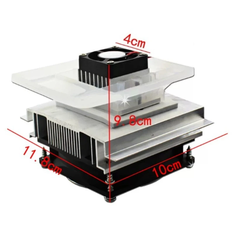 12V Cooling Kit for Pet AC, DIY Semiconductor Cooler Module with Fan and Insulation