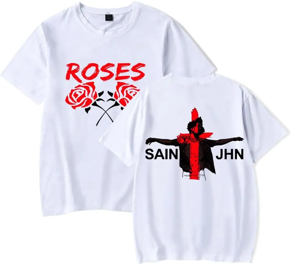 

Футболка Saint JHN Merch, повседневная мужская и женская летняя повседневная футболка с коротким рукавом