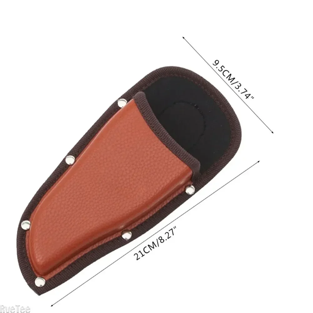 Durable Leather Sheath Pouch Holder for Garden Pruning Pliers Shears Scissors Gardening Tools Holster Belt Case