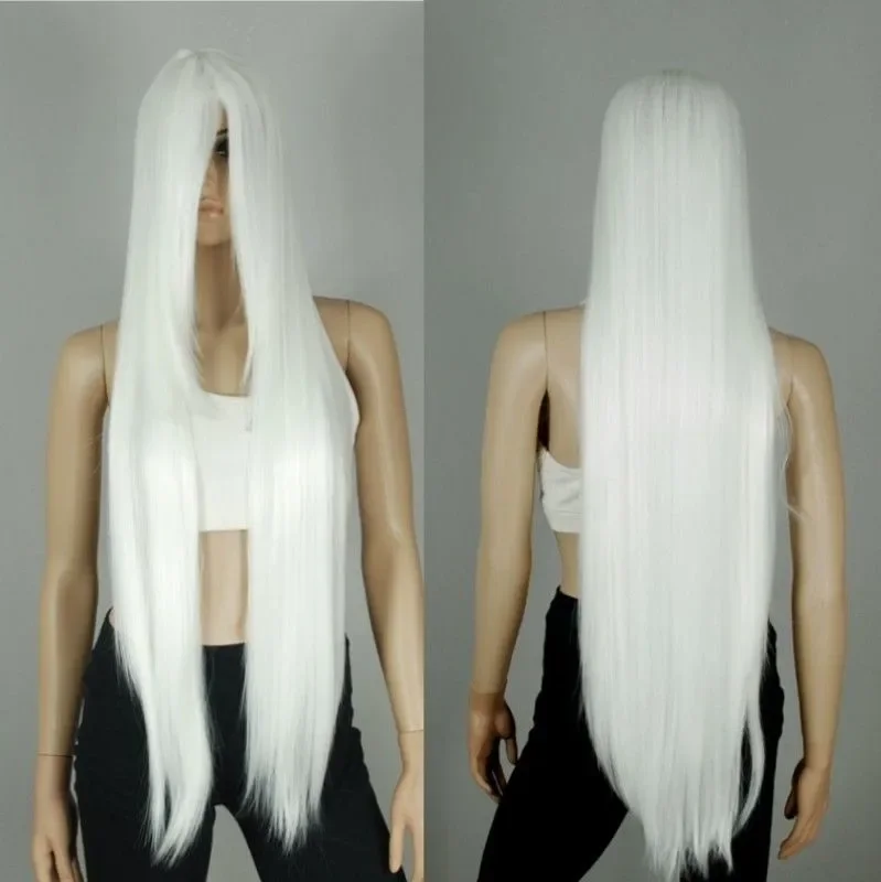 Wholesale White 1m Long Lush Styleable Cosplay Wigs