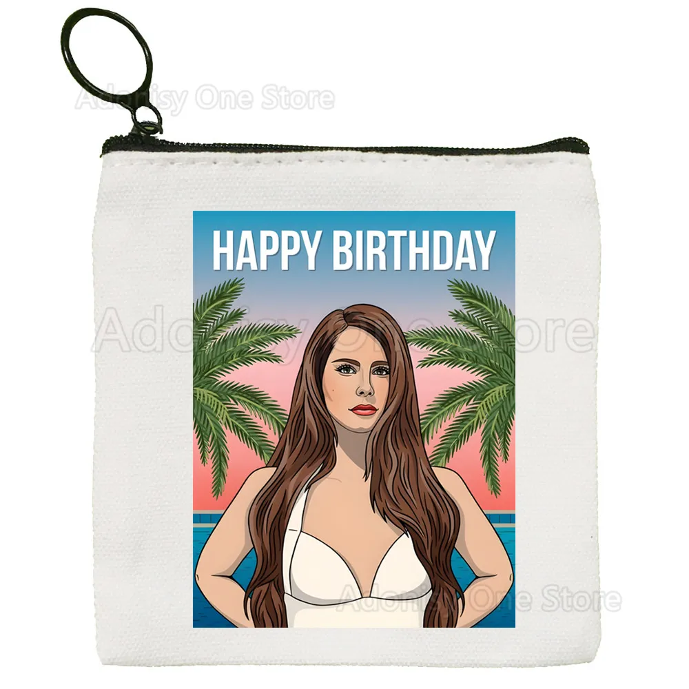 Lana Del Rey New Women's Bag Pure White Handmade Cloth Coin Purse Whiteboard Handbag