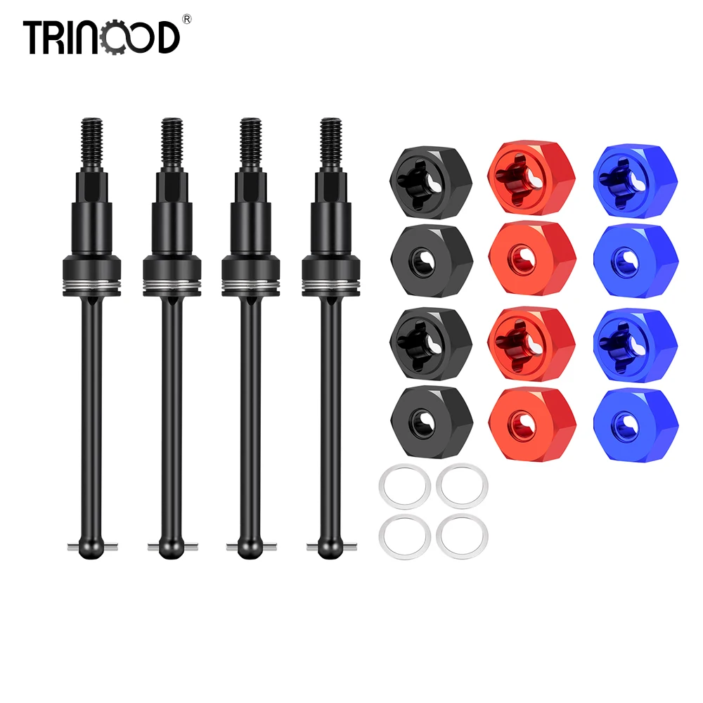 

TRINOOD 1 Set Metal Front & Rear Drive Shaft Driveshafts and Adapter For 1/18 GRANITE GROM RC Car Upgrade Parts