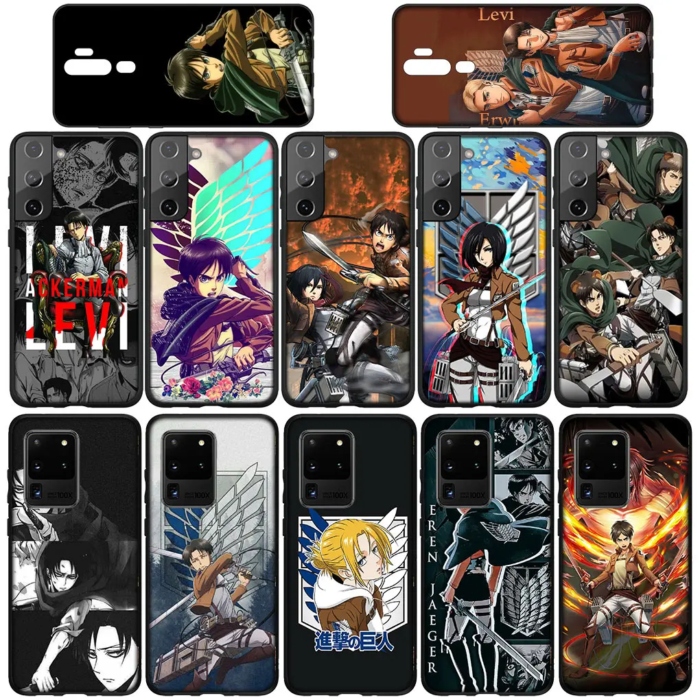 Attack on titan Eren Jaeger Levi for VIVO Y20 Y21 Y33S Y20i Y02 Y16 Y22S Y27 Y21T Y33T Y35 Y36 Y53S Y70 Y76 Y77 Y78 Phone Case