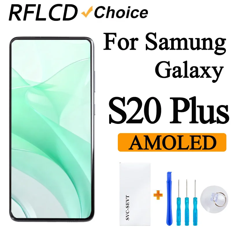 Image of SM-G985F SM-G986F 100% getestetes OLED für Samsung Galaxy S20 Plus LCD-Display Touchscreen-Ersatz Digitizer-Montage LCD